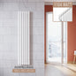 SONNI Radiatore Termosifoni ad Acqua Calda in Acciaio Radiatore a Pannello Bilayer Design Bagno Soggiorno Radiatore Orizzontale Bianco 1600x354mm 1104W