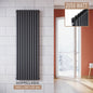 SONNI Radiatore Termosifoni Bilayer Design Radiatore Orizzontale Antracite 1800x590mm 2050W