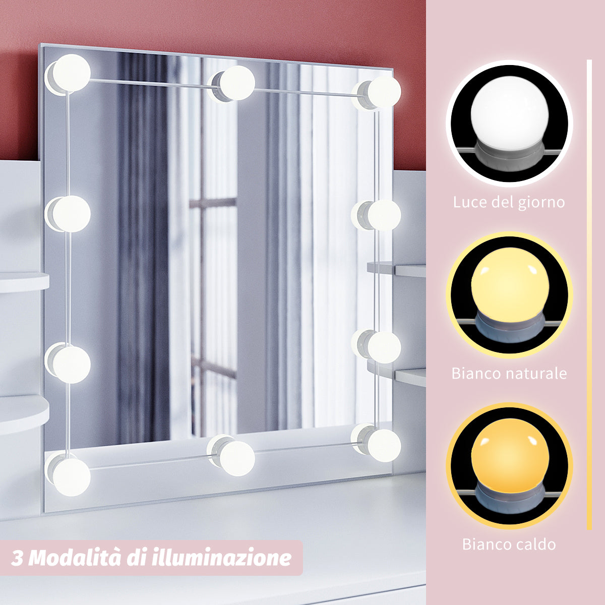 SONNI Vanity Lighting 10 LED Stringa di lampadine