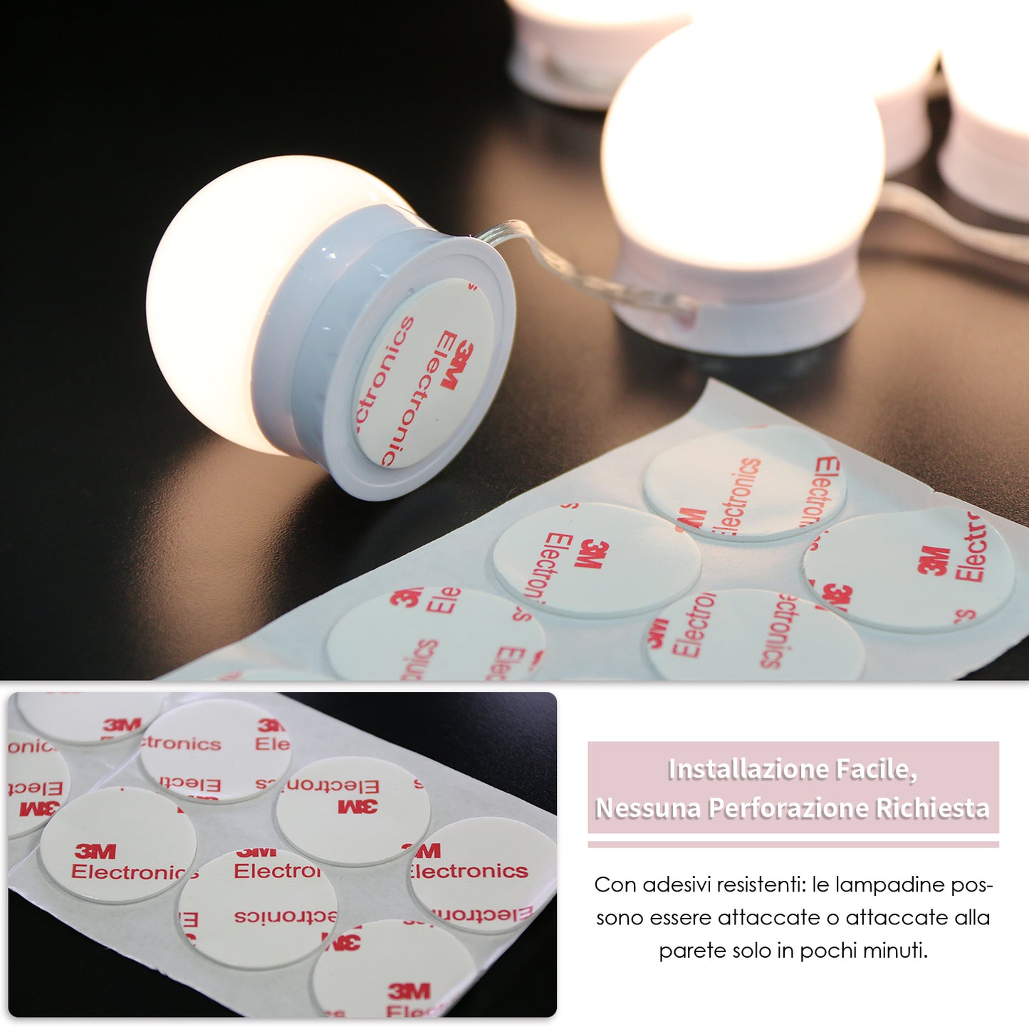 SONNI Vanity Lighting 10 LED Stringa di lampadine