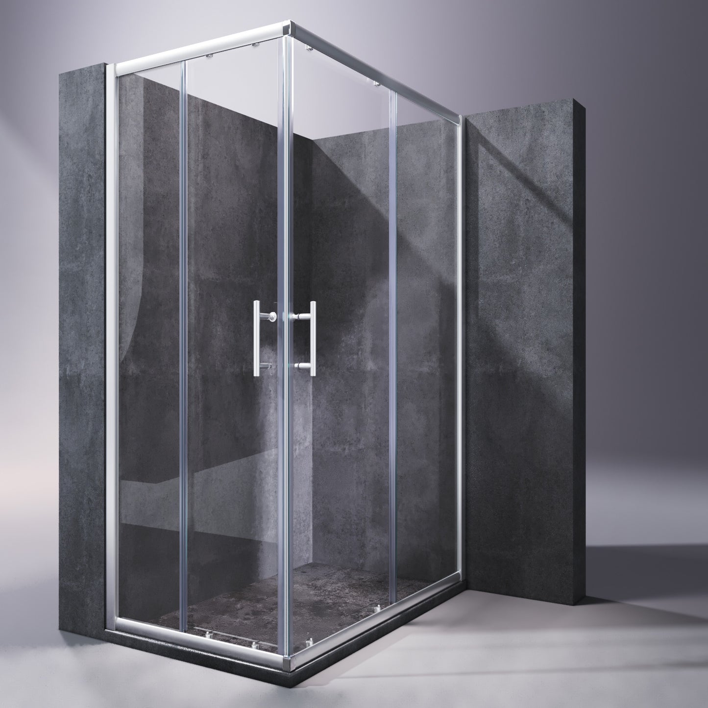 SONNI Cabina doccia ad ingresso angolare 70-90cm Altezza 185 cm