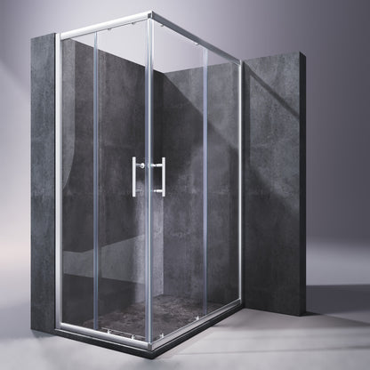 SONNI Cabina doccia ad ingresso angolare 70-90cm Altezza 185 cm