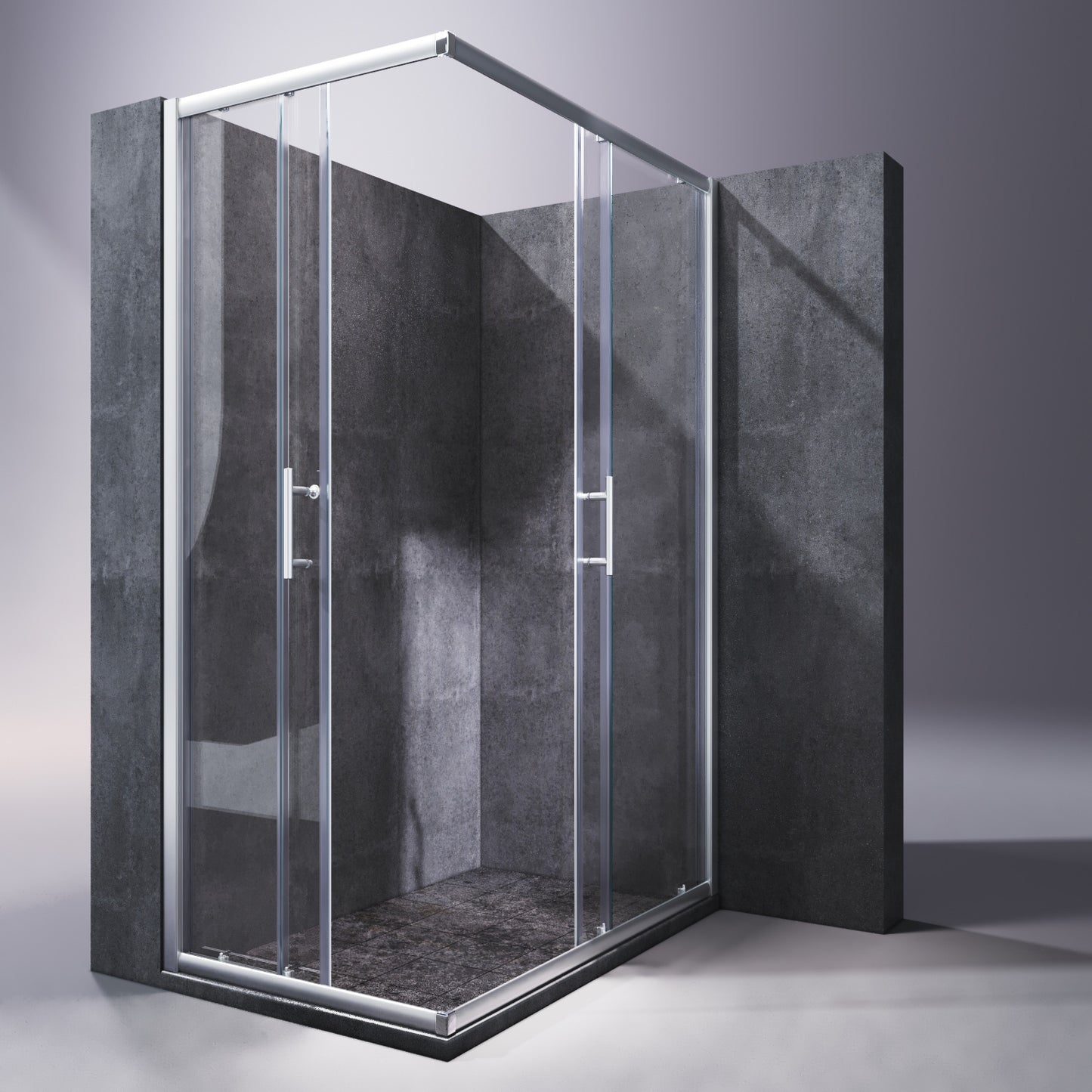 SONNI Cabina doccia ad ingresso angolare 70-90cm Altezza 185 cm