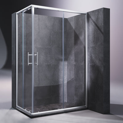 SONNI Cabina doccia ad ingresso angolare 70-90cm Altezza 185 cm