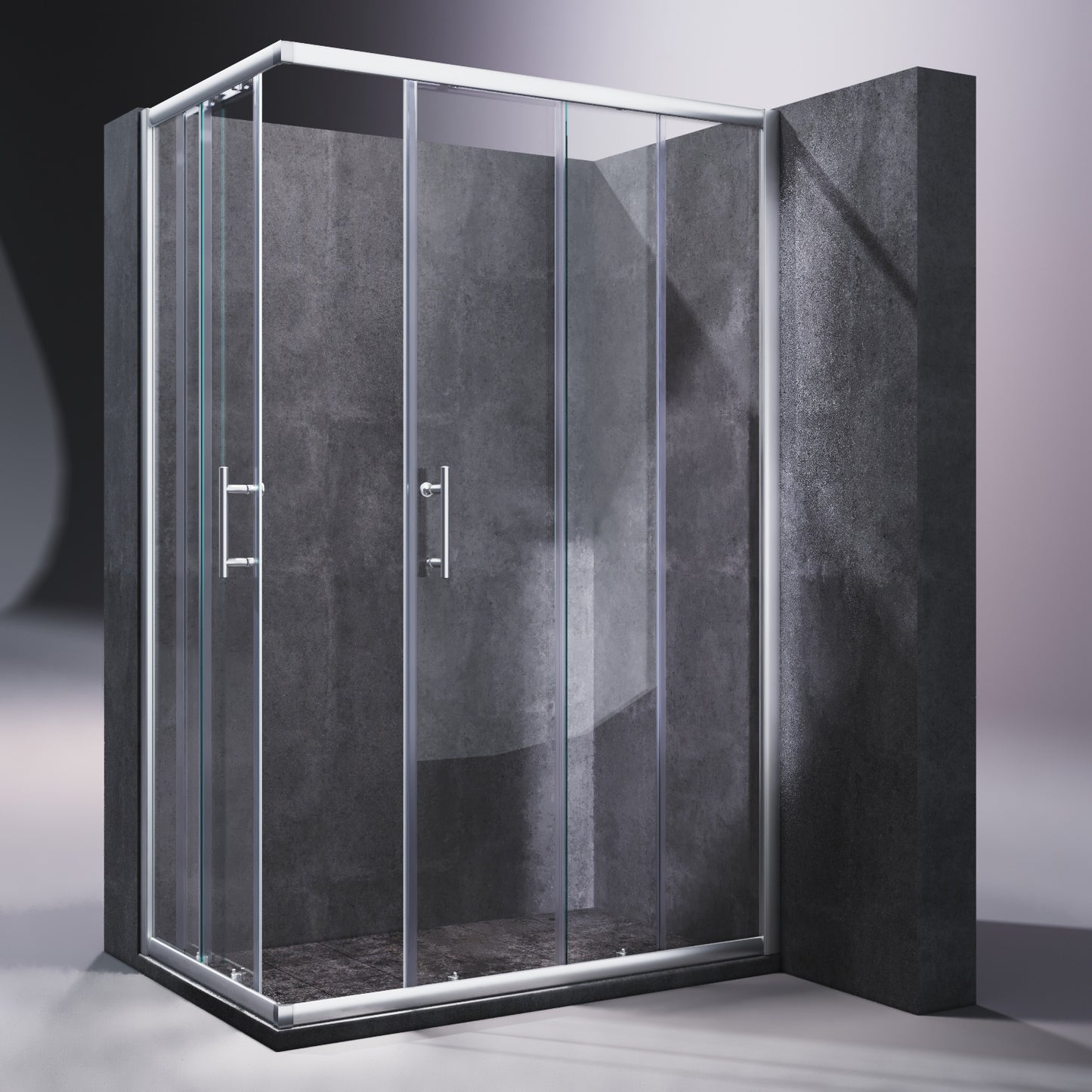 SONNI Cabina doccia ad ingresso angolare 70-90cm Altezza 185 cm