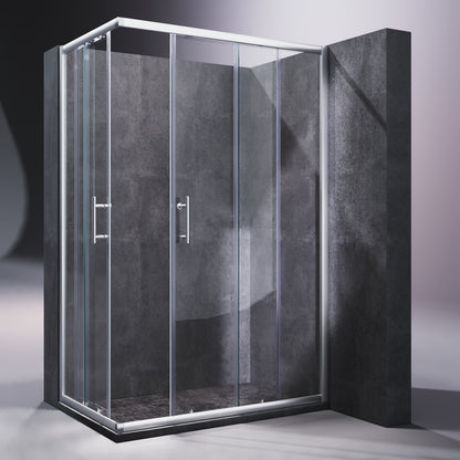 SONNI Cabina doccia ad ingresso angolare 70-90cm Altezza 185 cm