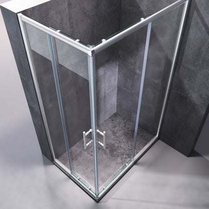 SONNI Cabina doccia ad ingresso angolare 70-90cm Altezza 185 cm