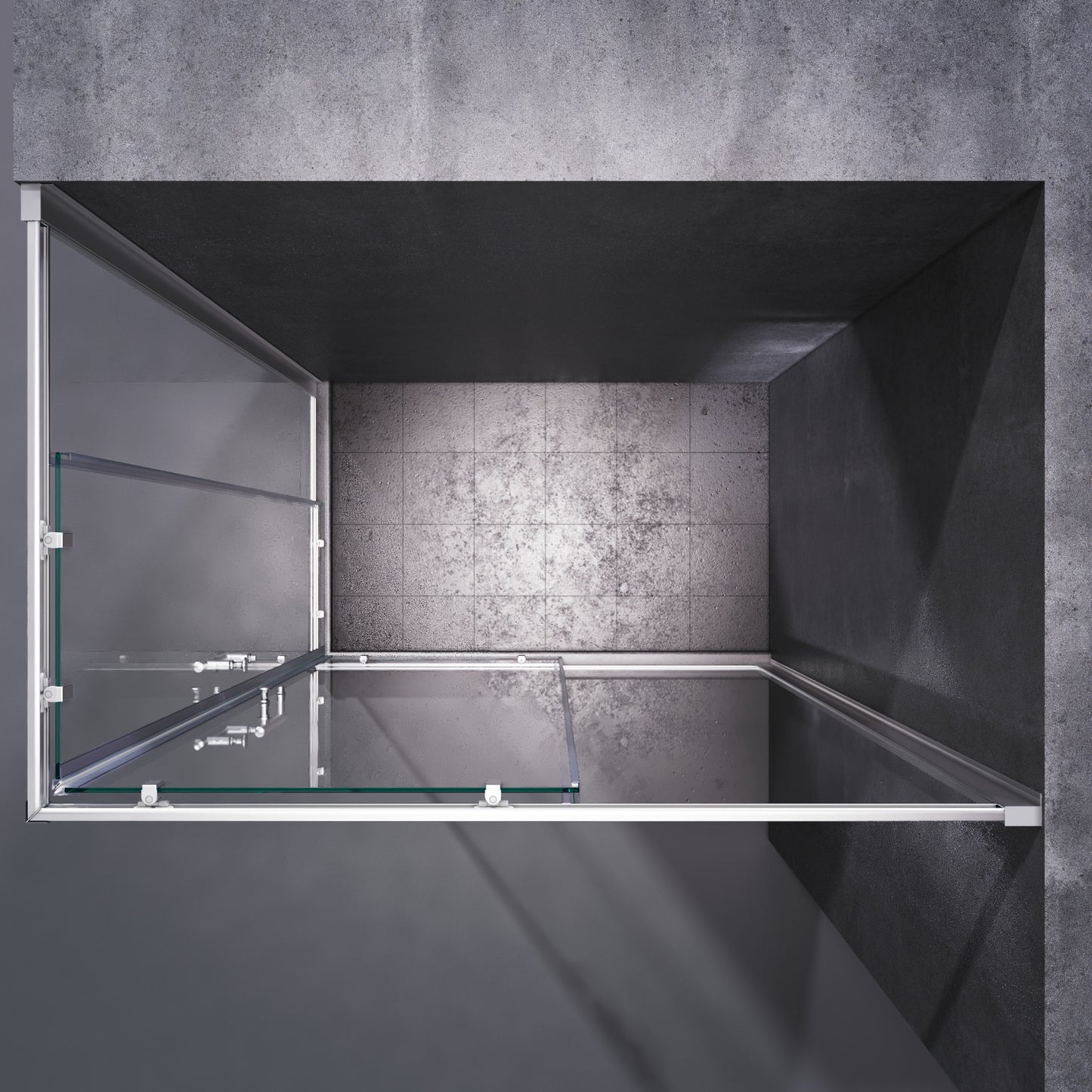 SONNI Cabina doccia ad ingresso angolare 70-90cm Altezza 185 cm